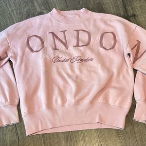 London Pink Crewneck Sweatshirt Abercrombie Kids 11/12